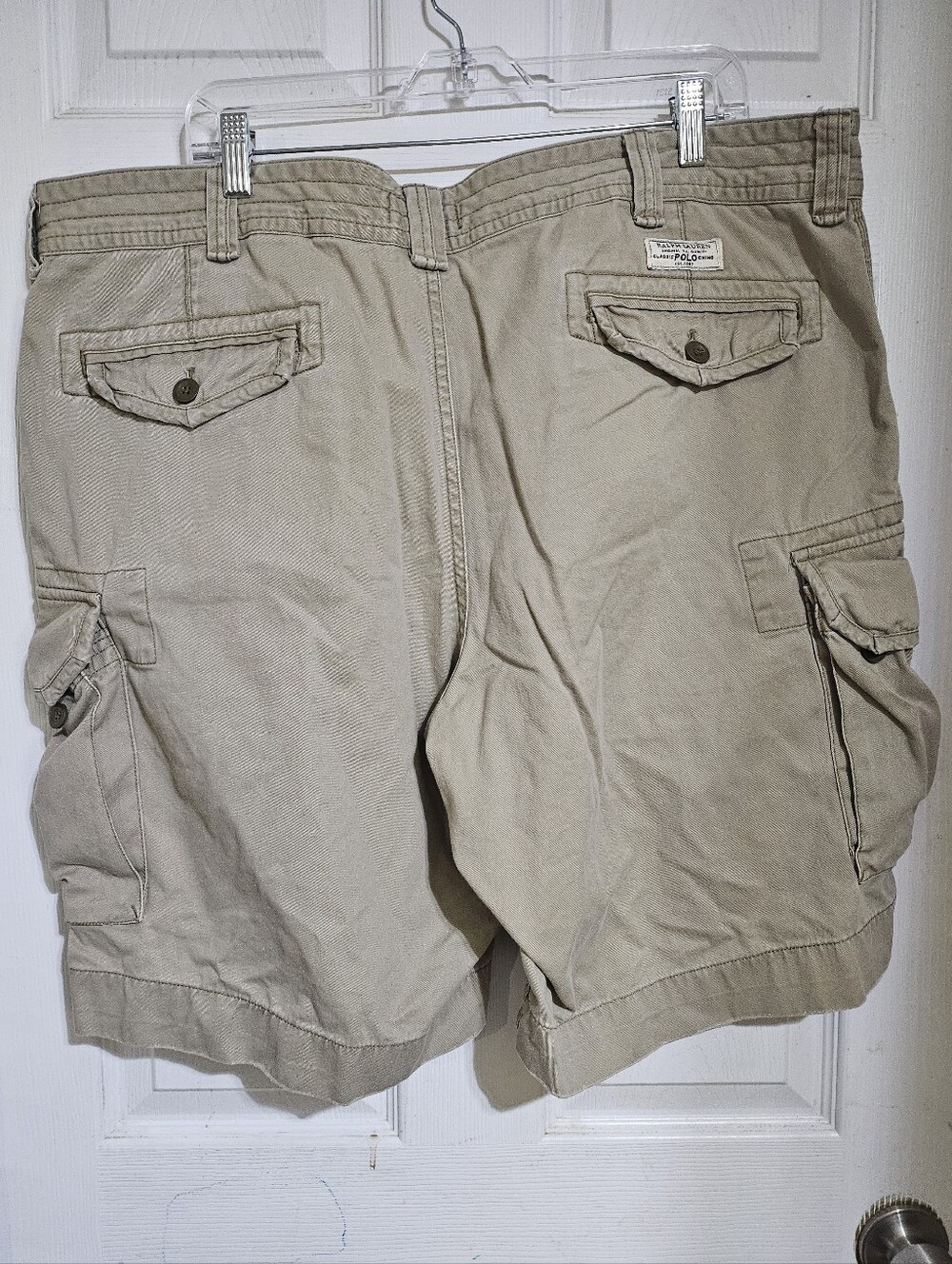 POLO BY RALPH LAUREN CLASSIC CHINO CARGO KHAKI SHORTS MEN'S SIZE 42